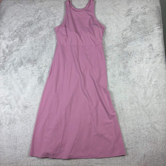 Soma WKND Midi Dress Halter Racerback Spandex Sporty Casual‎ Pockets Shelf Bra S - Picture 3 of 12